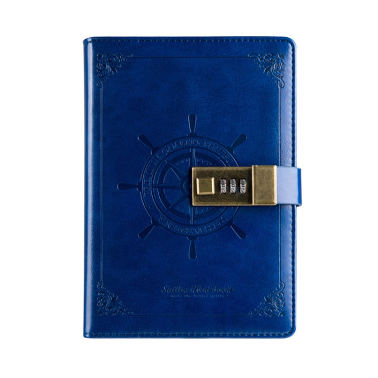 Diario per notebook da marinaio con copertina in PU retrò B6 con blocco password