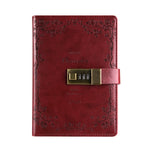 Diario per notebook con copertina in PU retrò B6 con blocco password