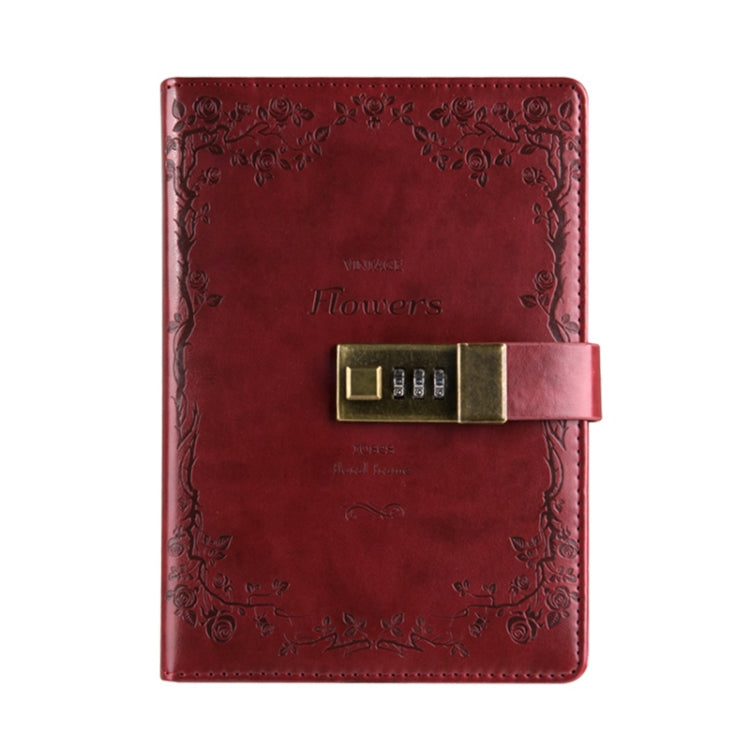 Diario per notebook con copertina in PU retrò B6 con blocco password