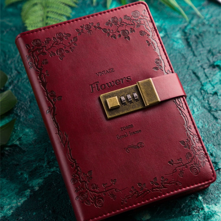 Diario per notebook con copertina in PU retrò B6 con blocco password