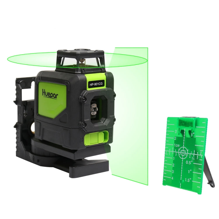 901CG Laser Level H360 Degree / V130 Degree Wall and Floor Coverage 5-Line Green Beam IP54 Water/Dust Resistant