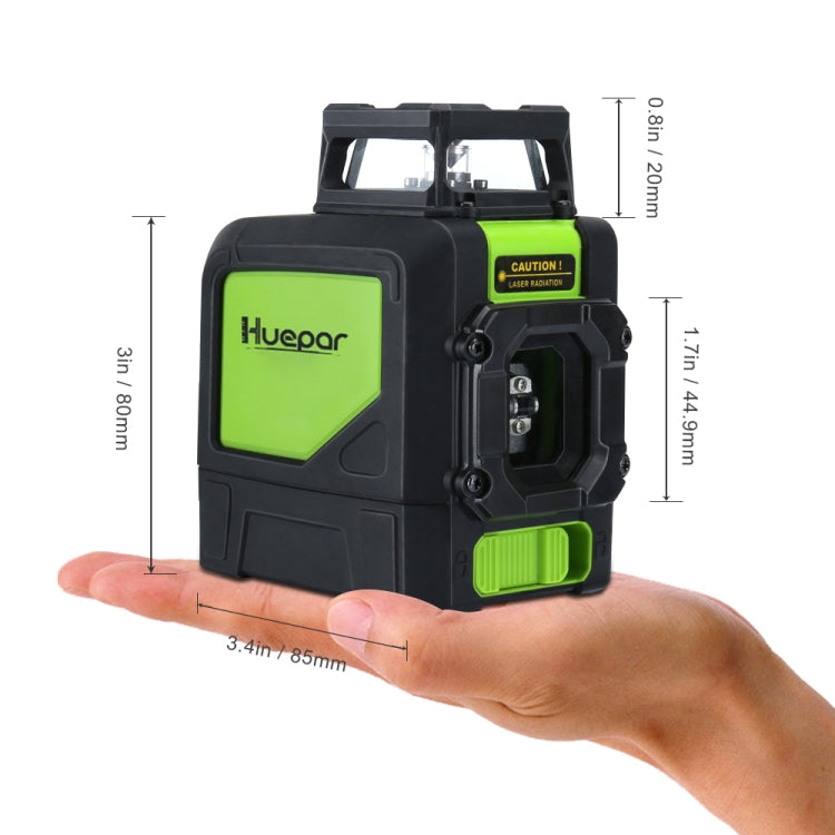 901CG Laser Level H360 Degree / V130 Degree Wall and Floor Coverage 5-Line Green Beam IP54 Water/Dust Resistant