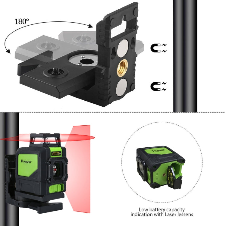 901CR H360 Degree / V130 Degree Wall and Floor Covering Laser Level 5 Line Red Beam IP54 Water/Dust Resistant