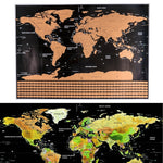 Forniture per ufficio scolastico e didattico Mappa del mondo da grattare con bandiere nazionali, dimensioni: 82,6 x 59,5 cm, With Flags
