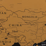 Forniture per ufficio scolastico e didattico Mappa del mondo da grattare con bandiere nazionali, dimensioni: 82,6 x 59,5 cm, With Flags