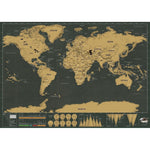 Forniture per ufficio scolastico e didattico Mappa del mondo da grattare, dimensioni: 82,5 x 59,3 cm, Without Flags