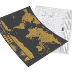 Forniture per ufficio scolastico e didattico Mappa del mondo da grattare, dimensioni: 82,5 x 59,3 cm, Without Flags