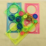 Set 10 pezzi strumenti disegno geometrico per studenti