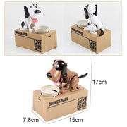 Creativo Cartoon Edacious Puppy Automatic Money Eating Coin Saving Box, Dog Bank