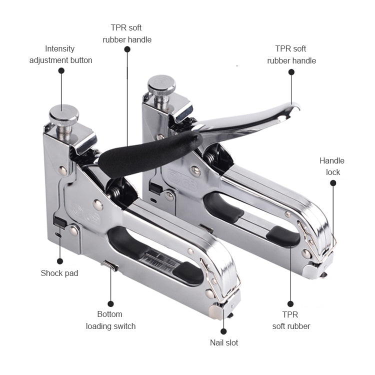 Chiodatrice universale per unghie tipo U / tipo T / tipo porta, Nailer, With Handle Case, With 1000 PCS Nails, With Handle Case & 1000 PCS Nails
