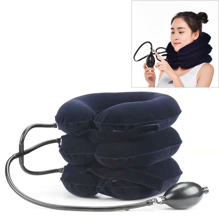 Strumento di trazione cervicale per la protezione del collo in cashmere completo per uso domestico Strumento gonfiabile per massaggio della colonna vertebrale cervicale, Full Cashmere (Black), Full Cashmere (Coffee), Full Cashmere (Grey)