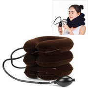 Strumento di trazione cervicale per la protezione del collo in cashmere completo per uso domestico Strumento gonfiabile per massaggio della colonna vertebrale cervicale, Full Cashmere (Black), Full Cashmere (Coffee), Full Cashmere (Grey)