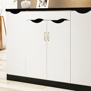 4092-128 Anta dell'armadio con doppio cassetto bianco Maniglia argentata nera, 4092-128 Double White