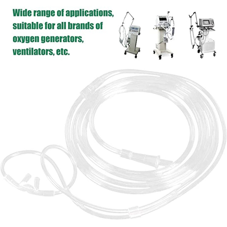 Tubo per ossigeno nasale monouso a doppio foro per uso domestico, 5 pezzi, lunghezza: 8 m, Length: 8m