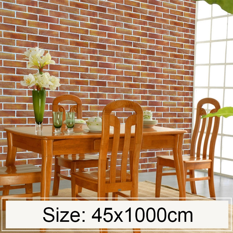 Carta da parati adesiva effetto mattone 3D 45x1000 cm