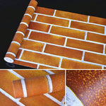 Carta da parati adesiva effetto mattone 3D 45x1000 cm