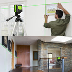 Livello laser verde a 2 linee 9011G 15 mW 30 m