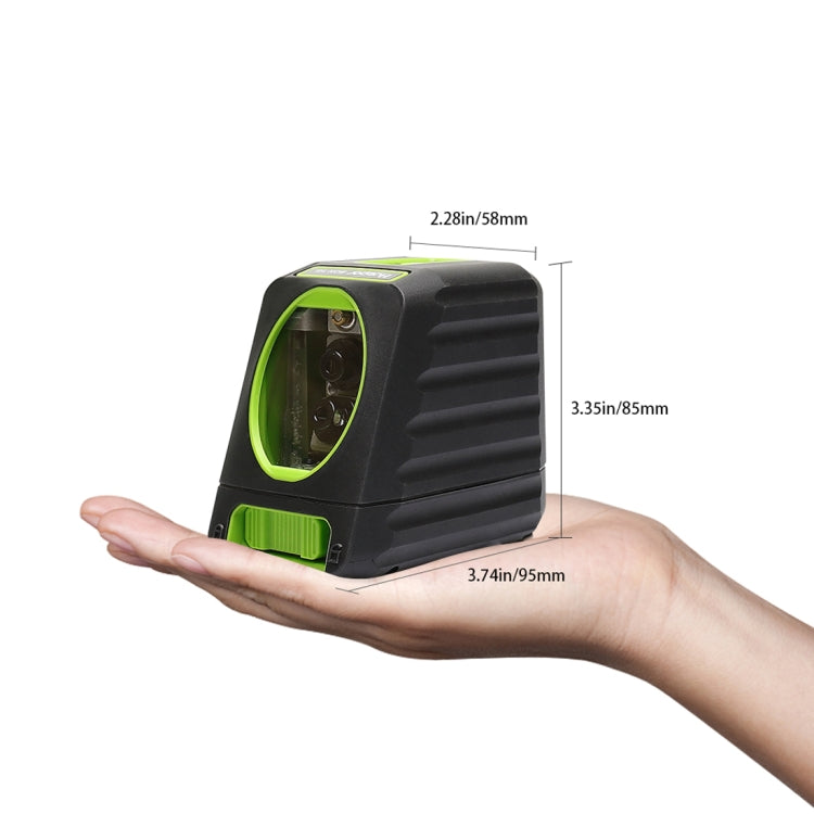 BOX-1G 1V1H 2-Line Green Beam Laser Level 40mW & 10mW for Wall & Floor Covering