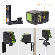BOX-1G 1V1H 2-Line Green Beam Laser Level 40mW &amp; 10mW for Wall &amp; Floor Covering