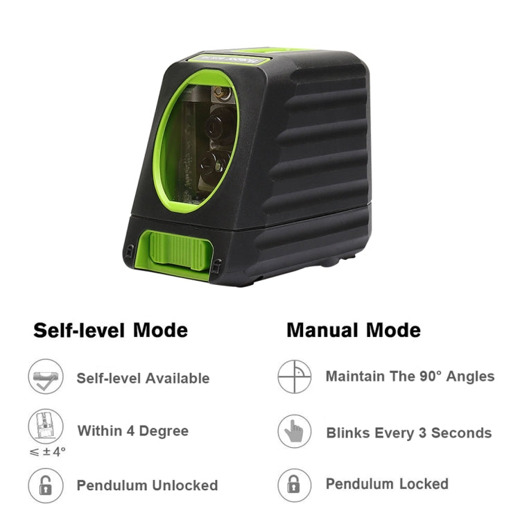 BOX-1R 1V1H 40mW 10mW 2-Line Red Beam Laser Level for Wall and Floor Covering