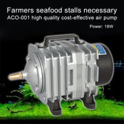ACO-001 18W 38L/Min Pompa d'Aria Elettromagnetica Compressore per Frutti di Mare Acquario Aumenta il Divisore del Flusso d'Aria di Ossigeno, Spina USA, ACO-001