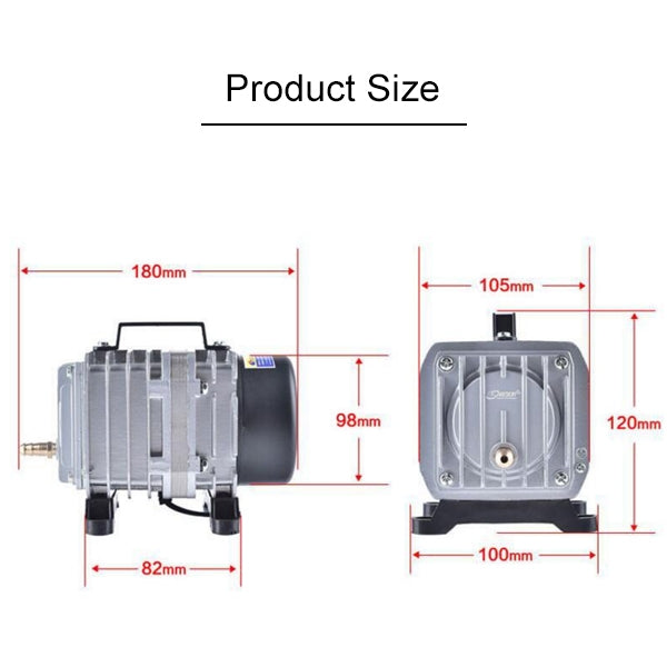 Compressore pompa aria elettromagnetica 58W 75L/min per acquario