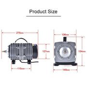 ACO-008 120W 110L/Min Pompa d'Aria Elettromagnetica Compressore Frutti di Mare Acquario Aumenta lo Splitter del Flusso d'Aria di Ossigeno, Spina USA, ACO-008