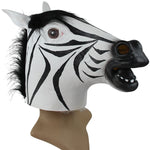 Popolare bella maschera di Halloween mascherata emulsione testa di cavallo maschera zebrata per uomini e donne, Zebra