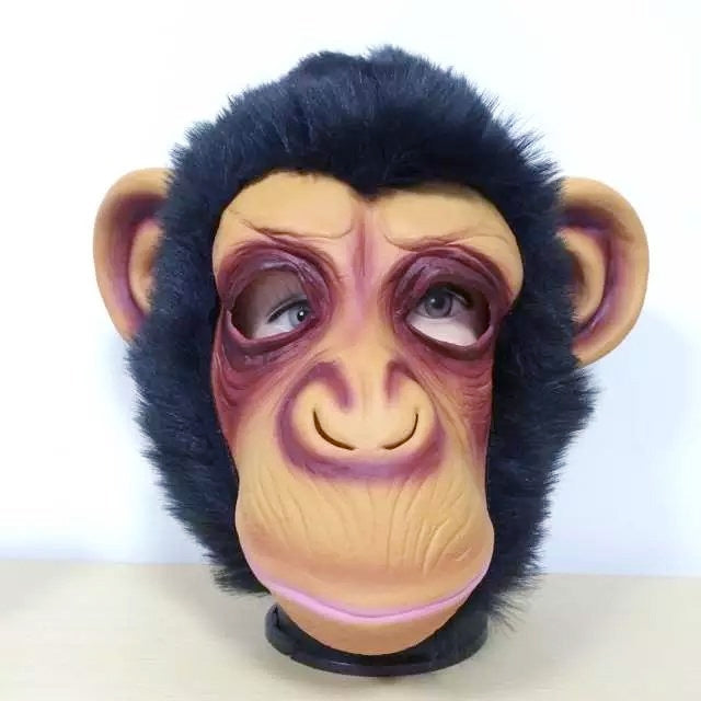 Popolare adorabile maschera di Halloween mascherata maschera da gorilla con emulsione per uomini e donne, Gorilla