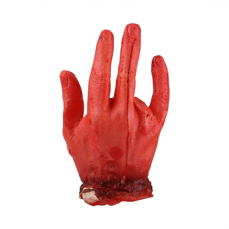 Mano finta insanguinata Halloween 4 dita 23cm