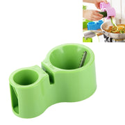 Grattugia multifunzionale a spirale a doppia testa con affilatore Gadget da cucina (verde), Green