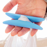 Strumento manuale portatile per lo shopping, supporto per sacchetto di plastica a forma di I, maniglia per il trasporto del piatto per alimenti