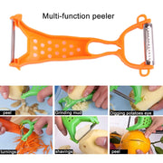 Pelapatate portatile per frutta e verdura, mela, cetriolo, patate, Vegetable Cutter(Orange)