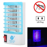 Lampada notturna antizanzare 4 LED luce blu US Plug