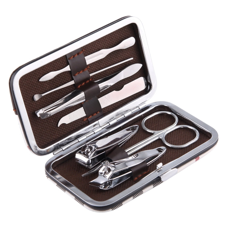 Kit manicure pedicure 7 in 1 con borsa in pelle