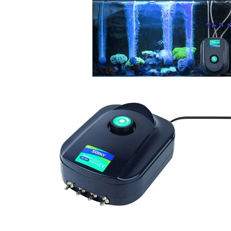 SOBO SB-988 12W 4 uscite flusso regolabile silenzioso pompa ad aria per acquario pompa ad ossigeno per acquario, SOBO SB-988