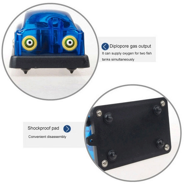 SOBO SB-348A Pompa ad aria per ossigeno per acquario con flusso regolabile a doppia uscita da 5 W, 5W  Double Outlets