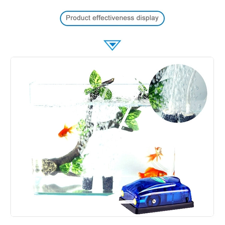 SOBO SB-348A Pompa ad aria per ossigeno per acquario con flusso regolabile a doppia uscita da 5 W, 5W  Double Outlets
