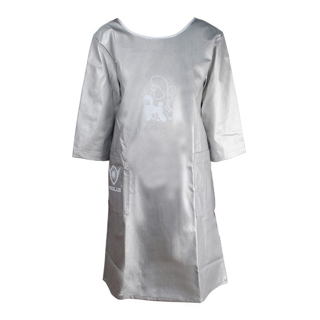 Grembiule per animali domestici Mezza manica Abito di bellezza Toelettatura per animali domestici Grembiule per estetista Abbigliamento impermeabile Grembiuli per negozi di animali, L, Lunghezza: 95 cm, Size:L Color:Silver