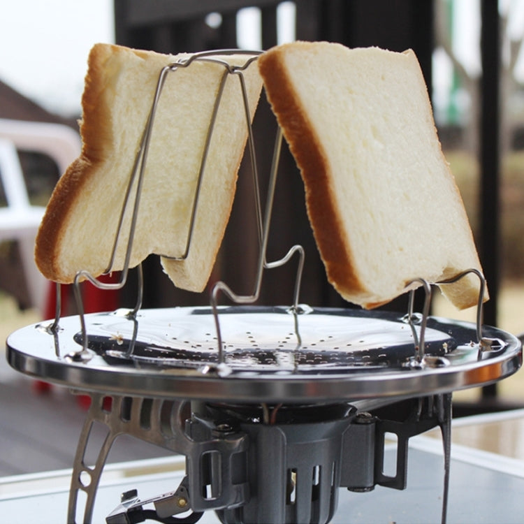 Attrezzi da campeggio all'aperto Portapane pieghevole da campeggio pieghevole in acciaio inossidabile a 4 fette, Bread Toast Rack