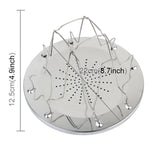 Portapane pieghevole in acciaio inox per 4 fette 22x12 cm