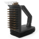 Spazzola pulizia barbecue in filo di rame 3 in 1
