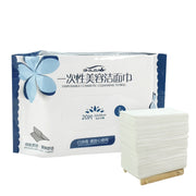 Asciugamano per il viso monouso in cotone multiuso portatile da 20 pezzi Asciugamano detergente a doppio uso bagnato e asciutto Asciugamano morbido per i viaggi, 20 PCS