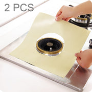 Tampone protettivo per la pulizia del piano cottura in fibra ultrasottile per la superficie del forno a gas da 2 pezzi, dimensioni: 27 * 27 cm (Beige)