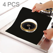 Tampone protettivo per la pulizia del piano cottura in fibra ultrasottile in materiale di fibra ultrasottile per la superficie del forno a gas da 4 pezzi, dimensioni: 27 * 27 cm (nero), 4 PCS