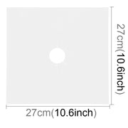 Tampone protettivo per la pulizia del piano cottura in materiale di fibra ultrasottile per la superficie del forno a gas da 4 pezzi, dimensioni: 27 * 27 cm (Argento), 4 PCS