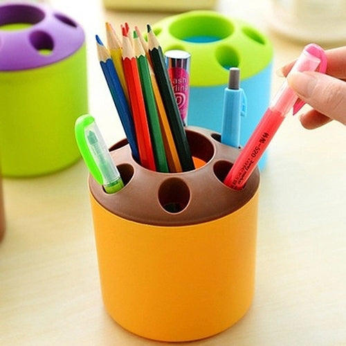 10 pezzi multifunzione creativo contenitore per penne colorate spazzolino sedile materiale scolastico per ufficio di cancelleria, consegna casuale di colori, Colour Pen Container