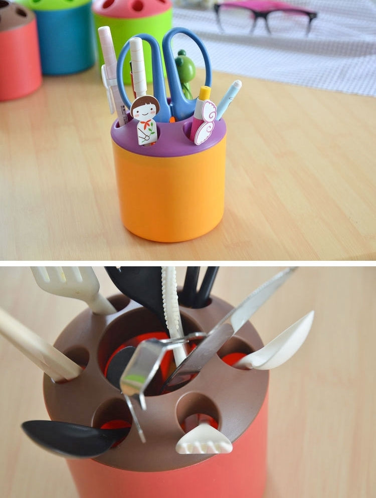 10 pezzi multifunzione creativo contenitore per penne colorate spazzolino sedile materiale scolastico per ufficio di cancelleria, consegna casuale di colori, Colour Pen Container