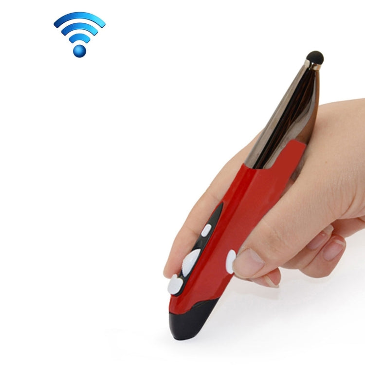 Mouse intelligente wireless portatile in stile penna da 2,4 GHz per PC portatile, Red, Blue, Grey