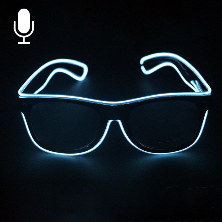 Occhiali fluorescenti fluorescenti multicolori a LED di nuovo stile Occhiali lampeggianti EL, tipo di controllo del suono, consegna colore casuale, Glow Glasses, Sound Control Type